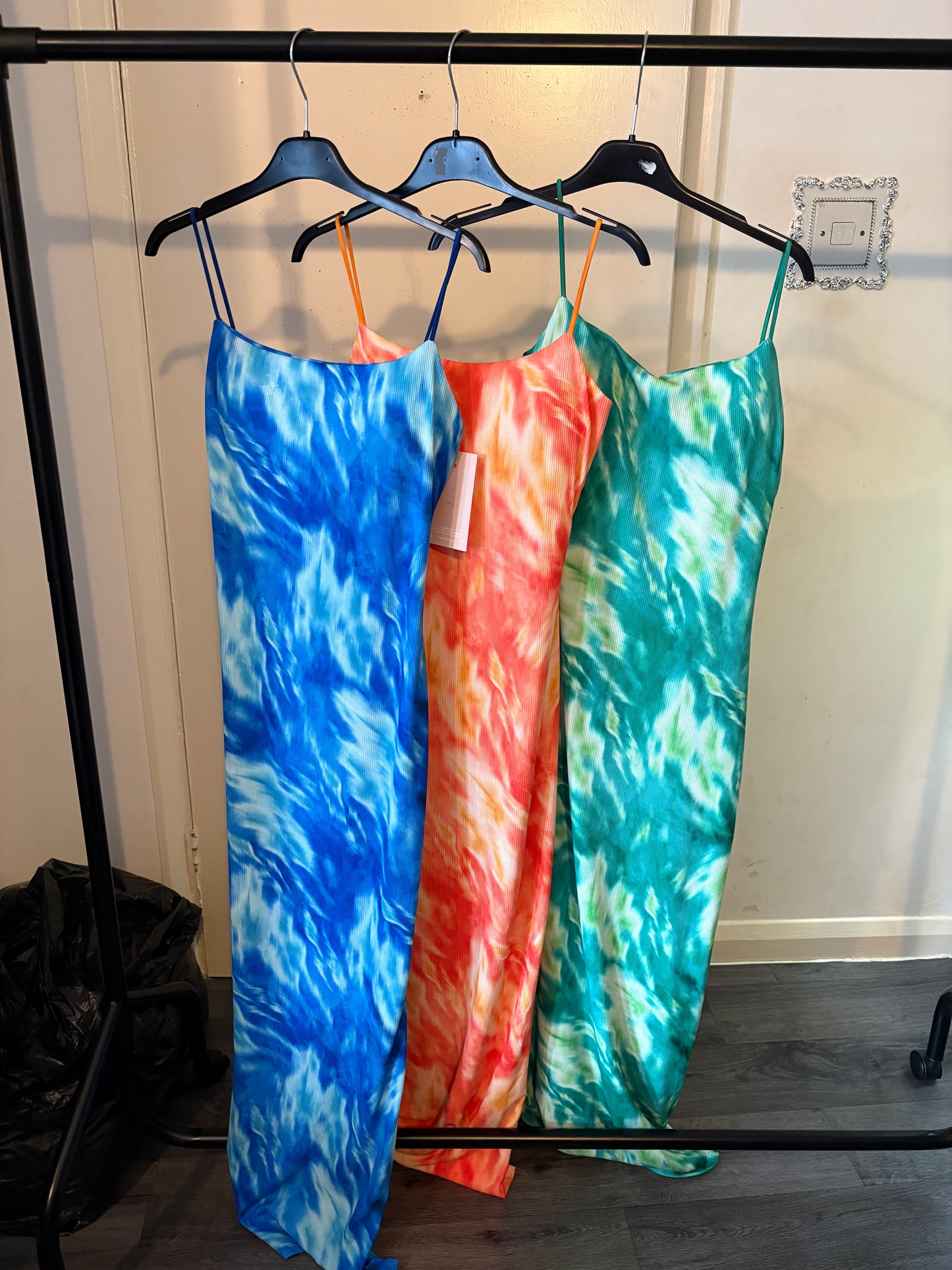 Tie dye ribbed dress (6-14)