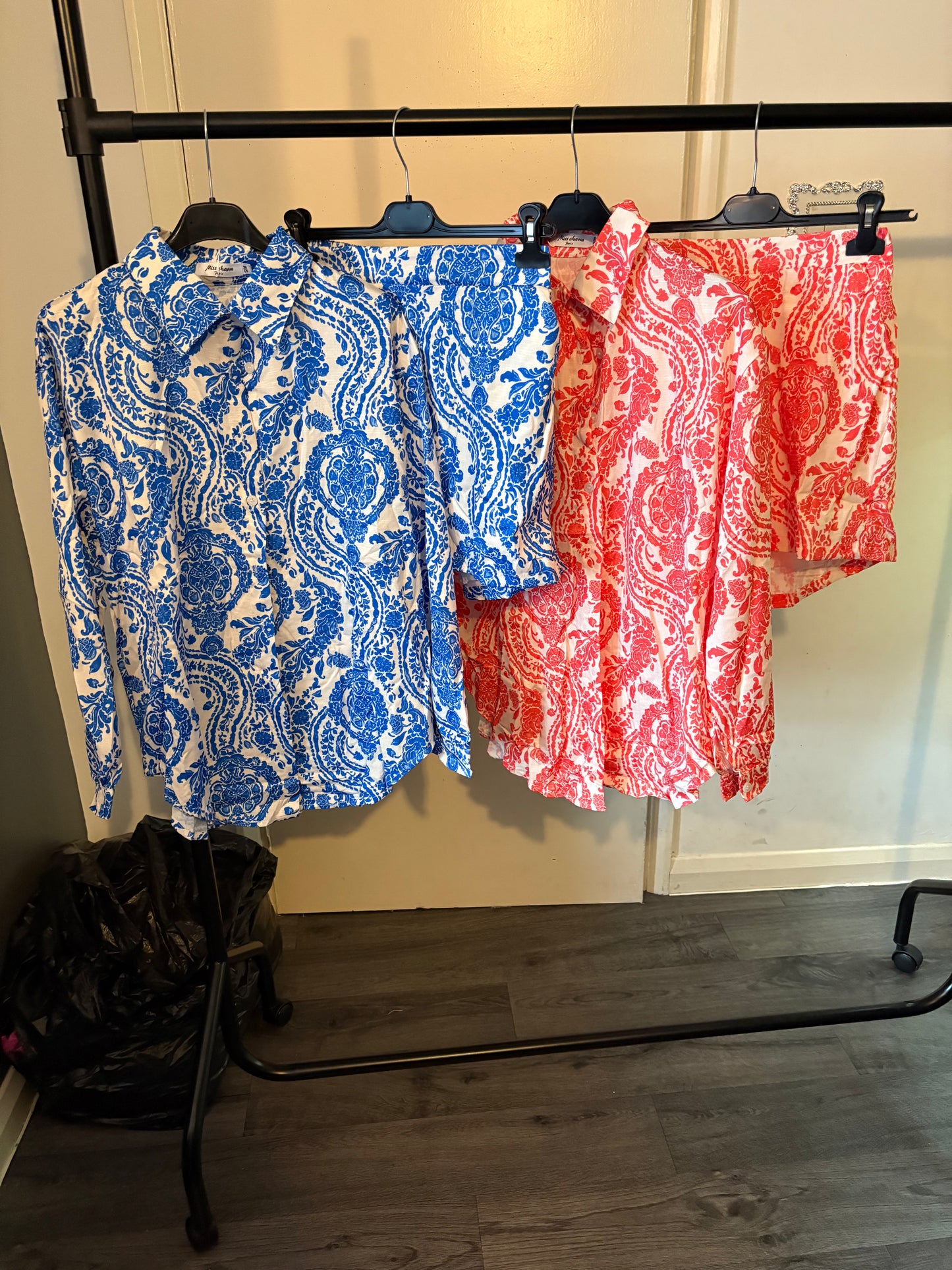 Paisley short and shirt set